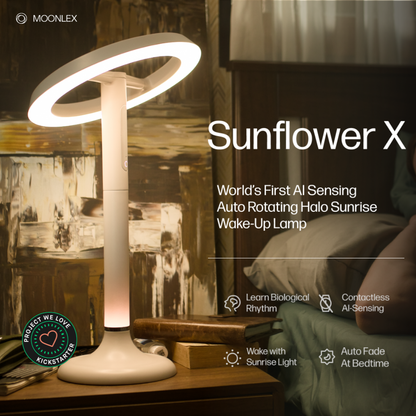 Sunflower X AI Sensing Sunrise Lamp Live on Kickstarter